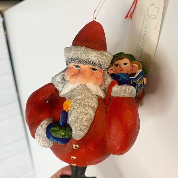 Vintage Dept 56 No’L Santa Claus Ornament HAND PAINTED Rare 5.5 Inches - Picture 5 of 8